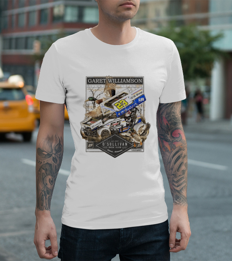 Garet Williamson Sprint Car Racing O'Sullivan Duck Club Arkansas Columbia Missouri 23 Racing T-Shirt