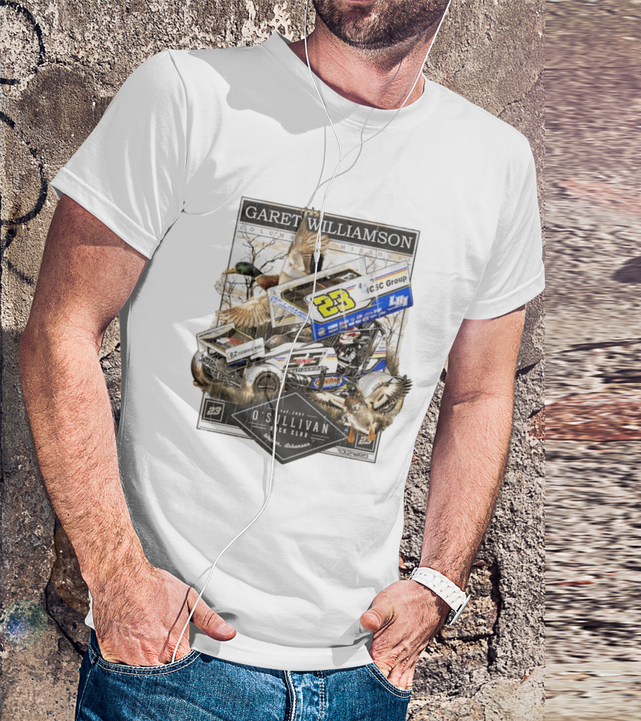 Garet Williamson Sprint Car Racing O'Sullivan Duck Club Arkansas Columbia Missouri 23 Racing T-Shirt