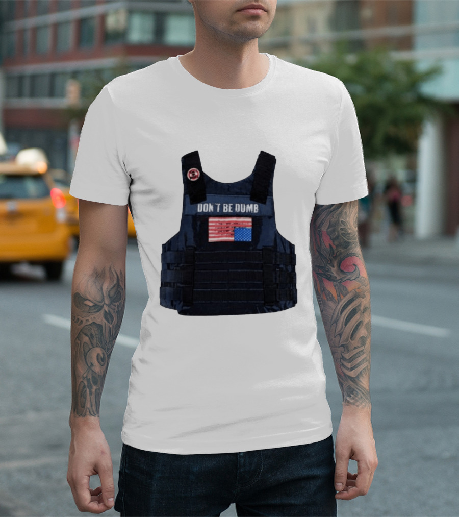 Original A$AP Rocky Don't Be Dumb Tour Tactical Vest With Patch T-Shirt