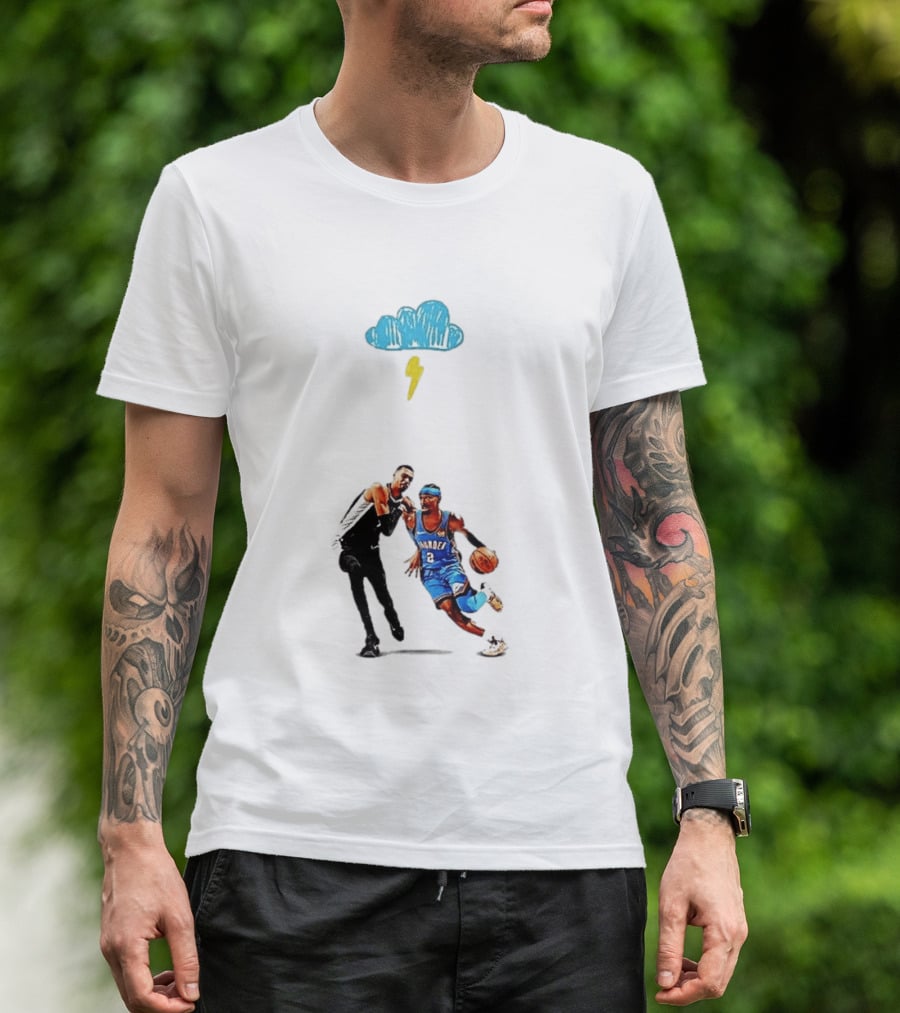 Shai Gilgeous Alexander Oklahoma City Thunder Keldon Johnson San Antonio Spurs Basketball Matchup T-Shirt