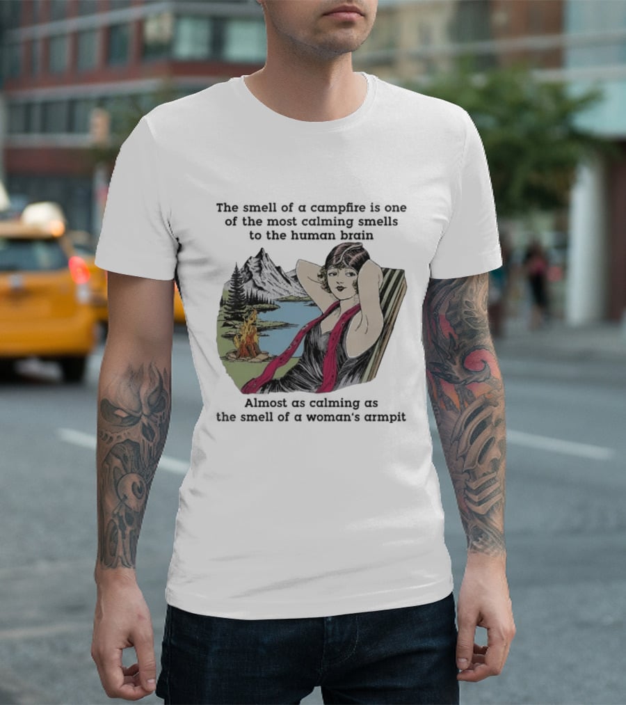 Campfire Calming Scent Vintage Relaxation Nature Bliss T-Shirt