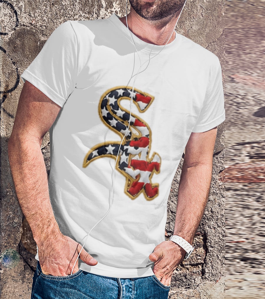 America 250th Anniversary White Sox Hat Patriotic Stars And Stripes T-Shirt