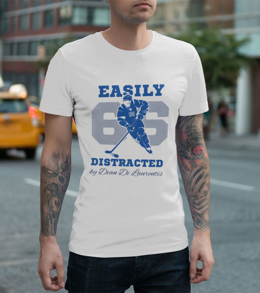 Easily Distracted 66 By Dean Di Laurentis Hockey Romance T-Shirt