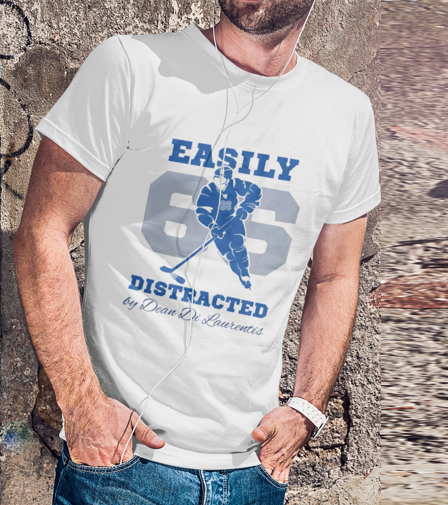 Easily Distracted 66 By Dean Di Laurentis Hockey Romance T-Shirt