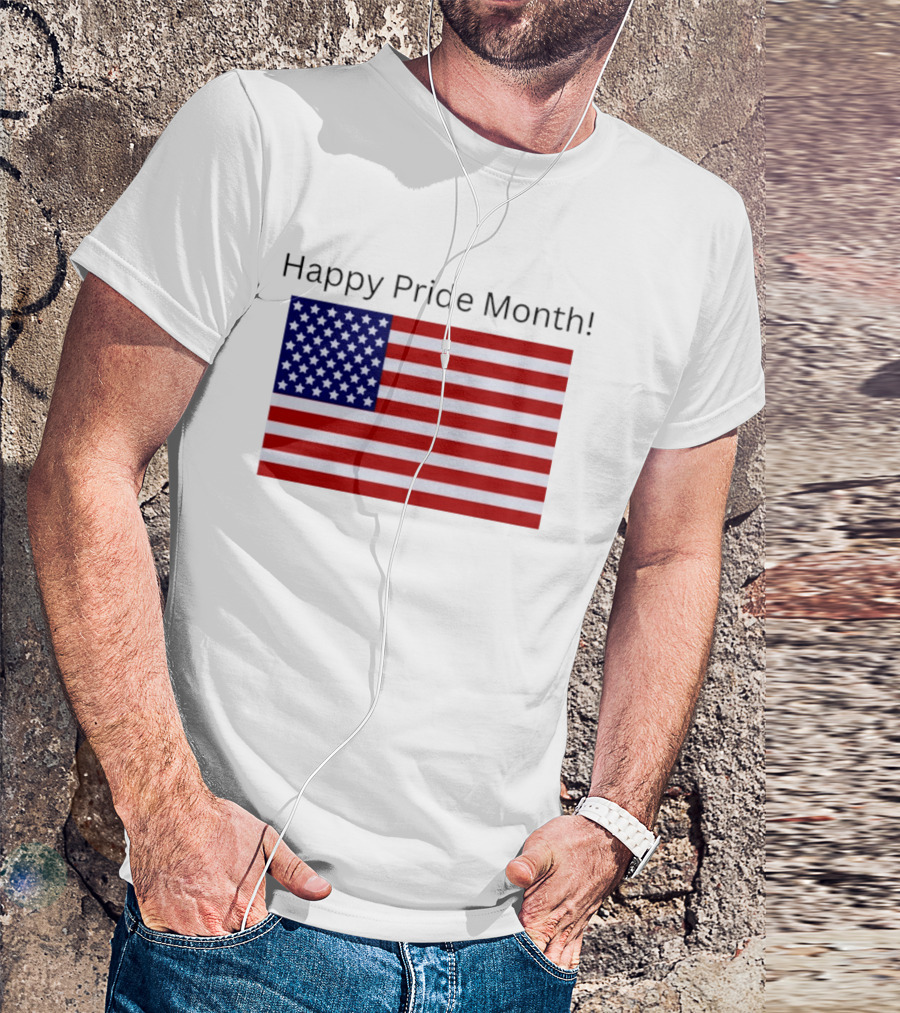 Happy Pride Month USA Flag Celebration T-Shirt