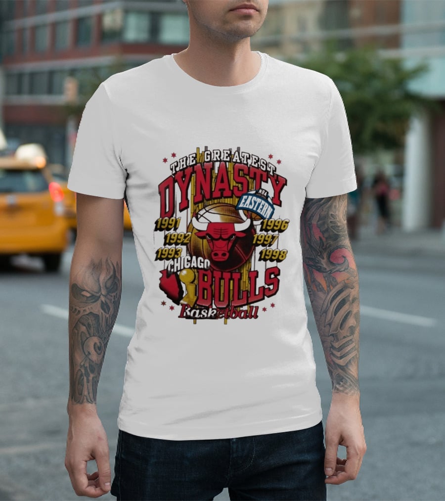 The Greatest Dynasty Chicago Bulls Basketball 1991 1998 NBA Eastern Champs T-Shirt