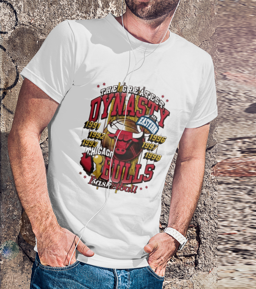 The Greatest Dynasty Chicago Bulls Basketball 1991 1998 NBA Eastern Champs T-Shirt