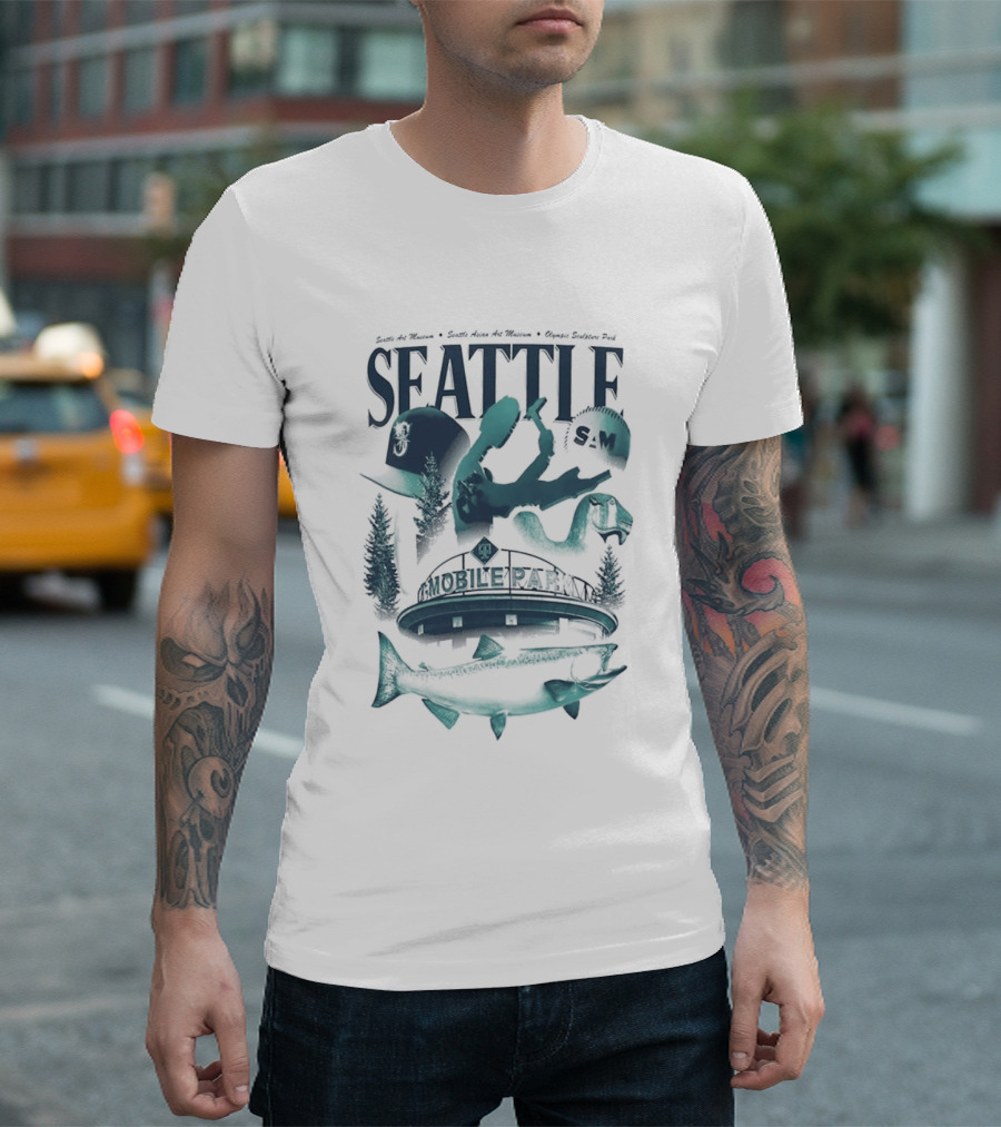 Seattle Mariners Mobile Park Sea Life Museum Night T-Shirt