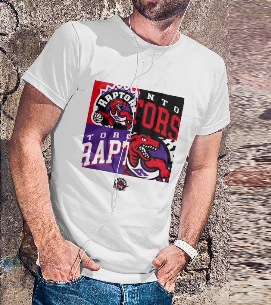 Toronto Raptors NBA Block Team Logo Graphic Raptors Basketball T-Shirt