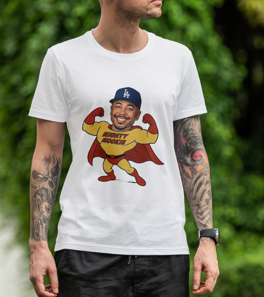Mookie Betts Los Angeles Dodgers Mighty Mookie Superman T-Shirt