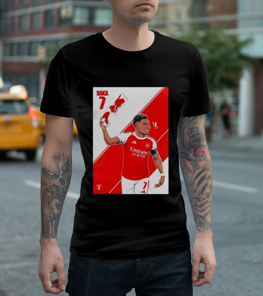 Arsenal F.C. Bukayo Saka 7 Starboy Emirates Fly Better T-Shirt