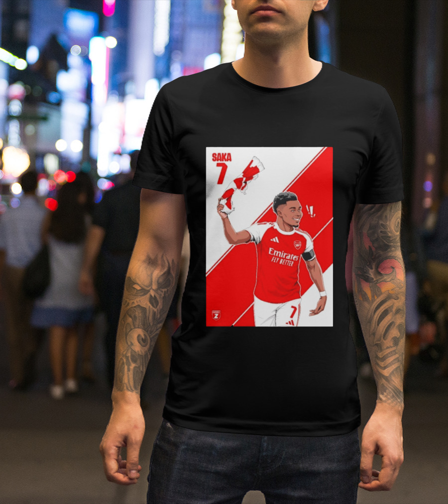 Arsenal F.C. Bukayo Saka 7 Starboy Emirates Fly Better T-Shirt