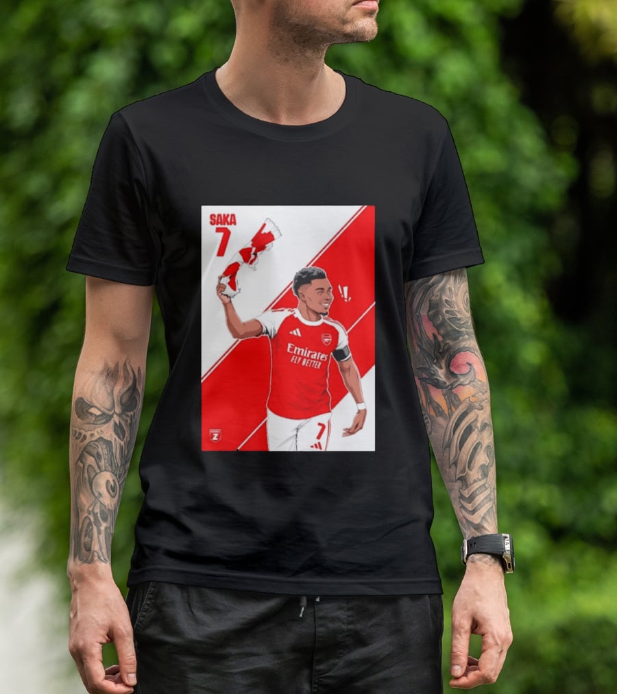 Arsenal F.C. Bukayo Saka 7 Starboy Emirates Fly Better T-Shirt