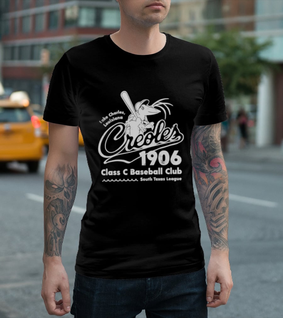 Creoles Lake Charles Louisiana 1906 Class C Baseball Club South Texas League T-Shirt