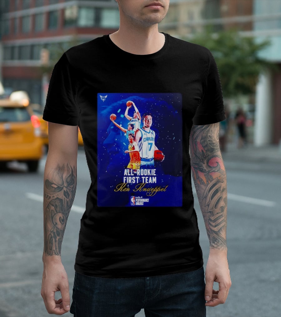 Kon Knueppel Charlotte Hornets All Rookie First Team NBA Performance Awards T-Shirt