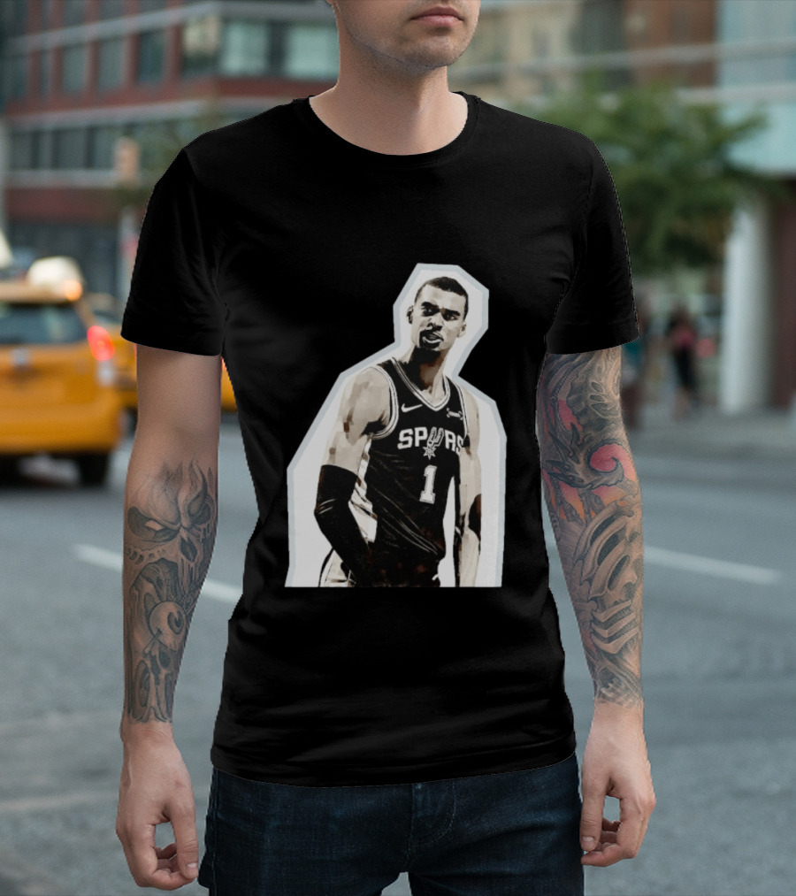 Victor Wembanyama Spurs Number 1 Basketball Jersey T-Shirt