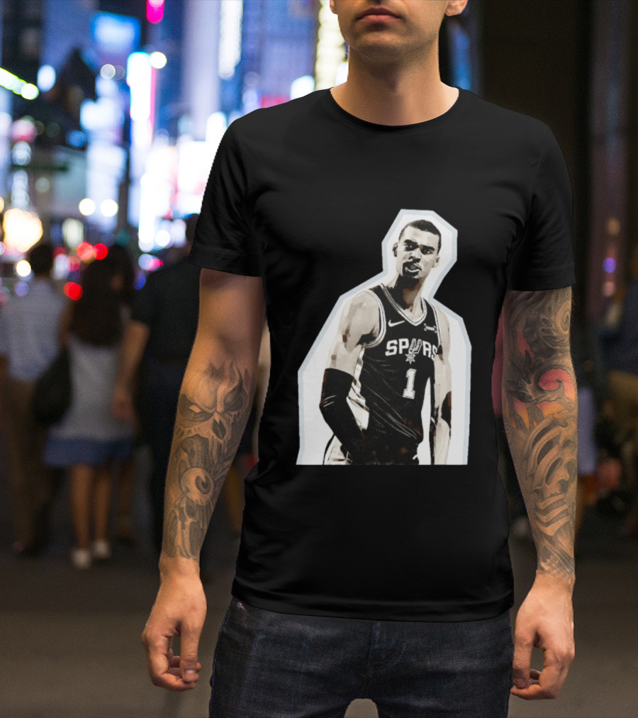 Victor Wembanyama Spurs Number 1 Basketball Jersey T-Shirt