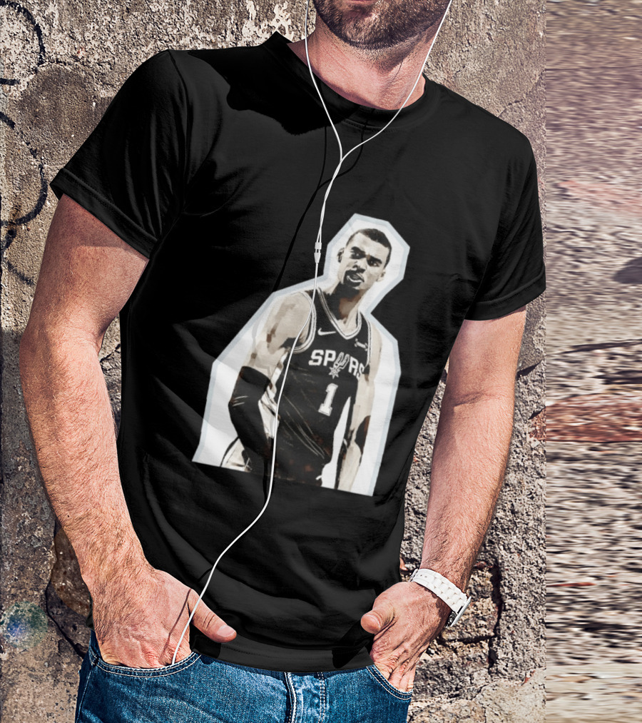 Victor Wembanyama Spurs Number 1 Basketball Jersey T-Shirt
