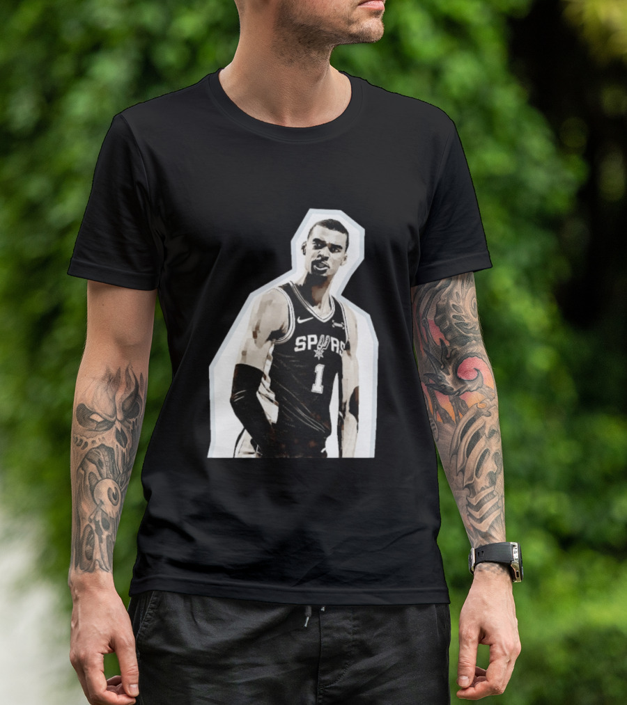 Victor Wembanyama Spurs Number 1 Basketball Jersey T-Shirt