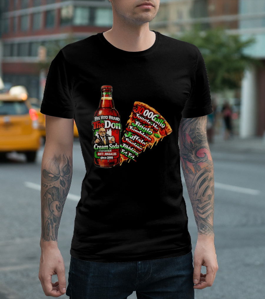 Big Vito Brand The Don Cream Soda Anti Juggalos Juggle Ho Jiggle Ho Pizza Slice 2005 T-Shirt