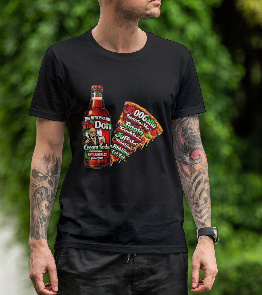 Big Vito Brand The Don Cream Soda Anti Juggalos Juggle Ho Jiggle Ho Pizza Slice 2005 T-Shirt