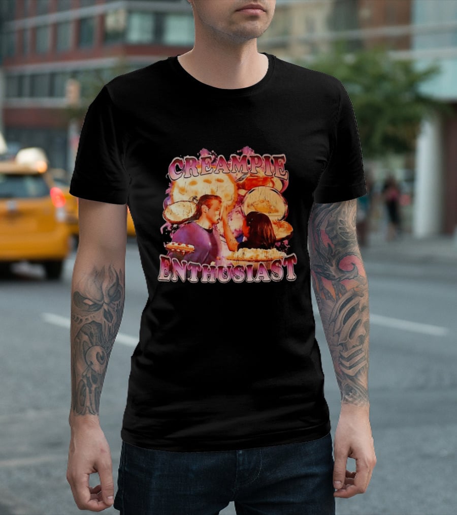 Creampie Enthusiast Dessert Fun Party Humor T-Shirt