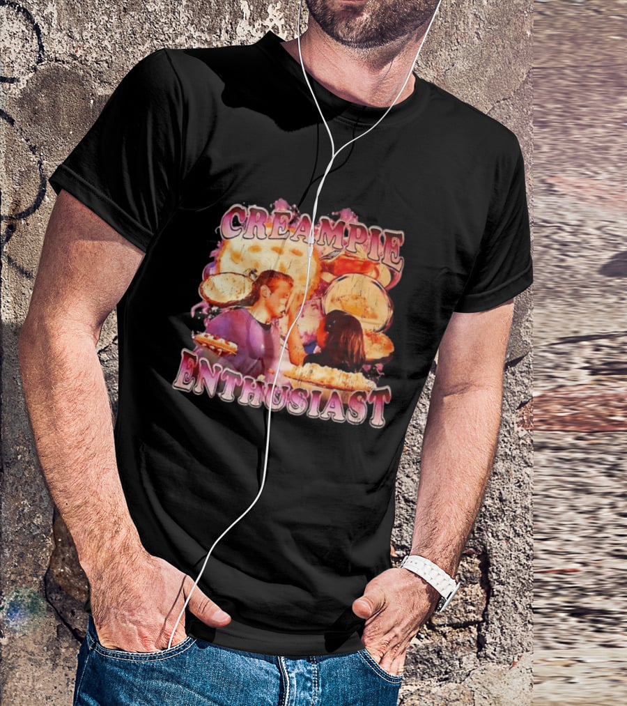 Creampie Enthusiast Dessert Fun Party Humor T-Shirt