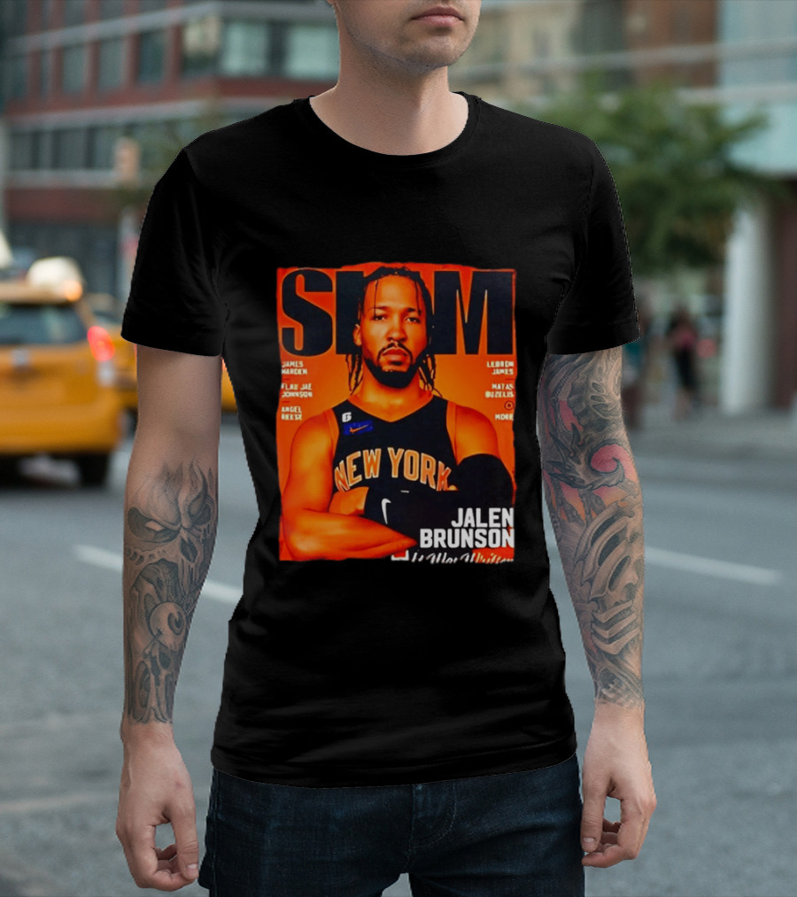 Slam Magazine New York Jalen Brunson Basketball T-Shirt