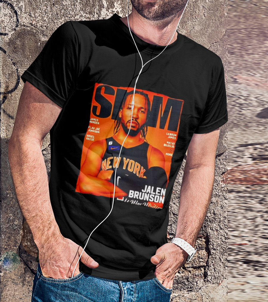 Slam Magazine New York Jalen Brunson Basketball T-Shirt