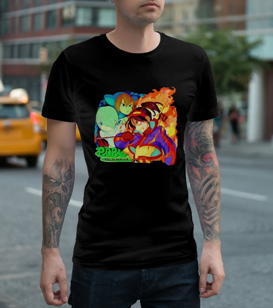 Snake Dragon 2020 Anime Group Denver Flaming Warrior T-Shirt