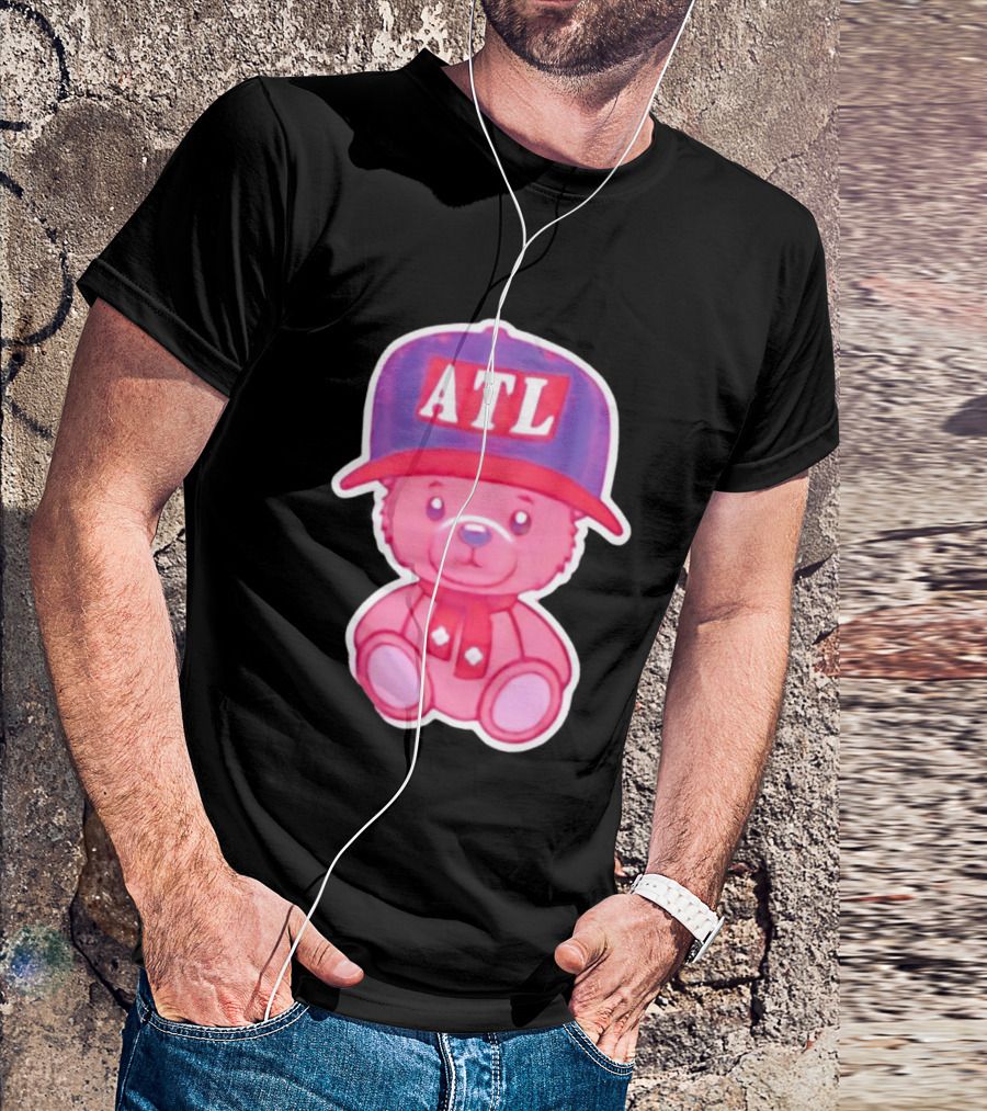 ATL Cap Teddy Bear Atlanta Braves Baseball Scarf T-Shirt