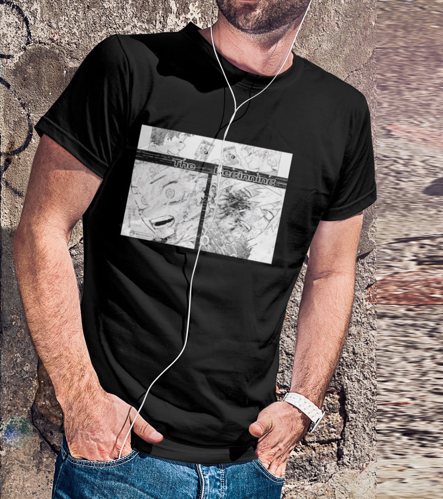 Izuku Midoriya Katsuki Bakugo All Might The Beginning My Hero Academia Manga Panel T-Shirt