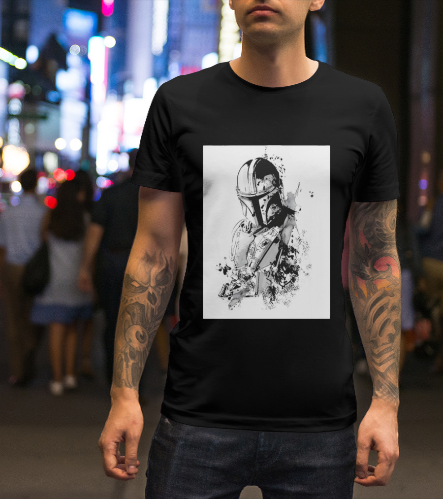 Star Wars The Mandalorian Din Djarin Bounty Hunter Beskar Armor Series T-Shirt