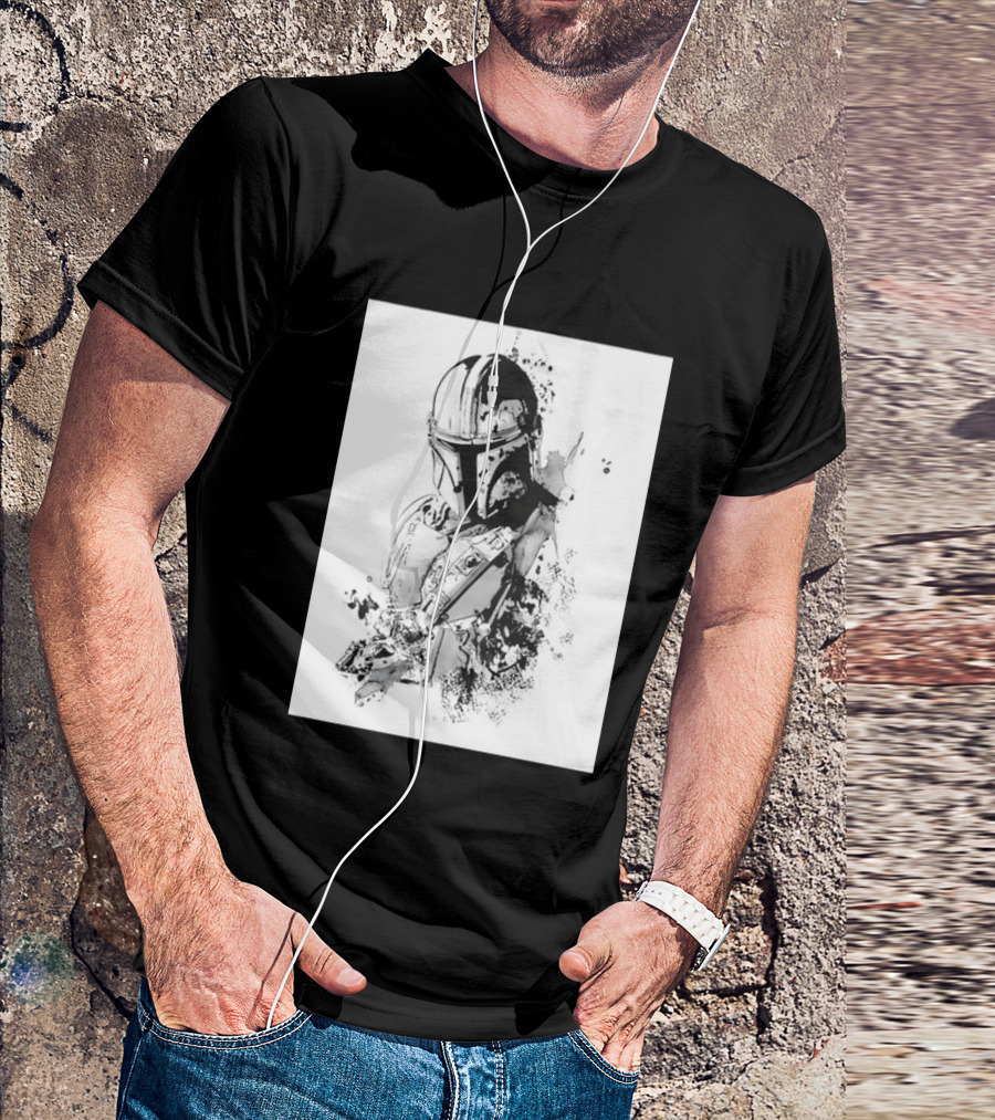 Star Wars The Mandalorian Din Djarin Bounty Hunter Beskar Armor Series T-Shirt