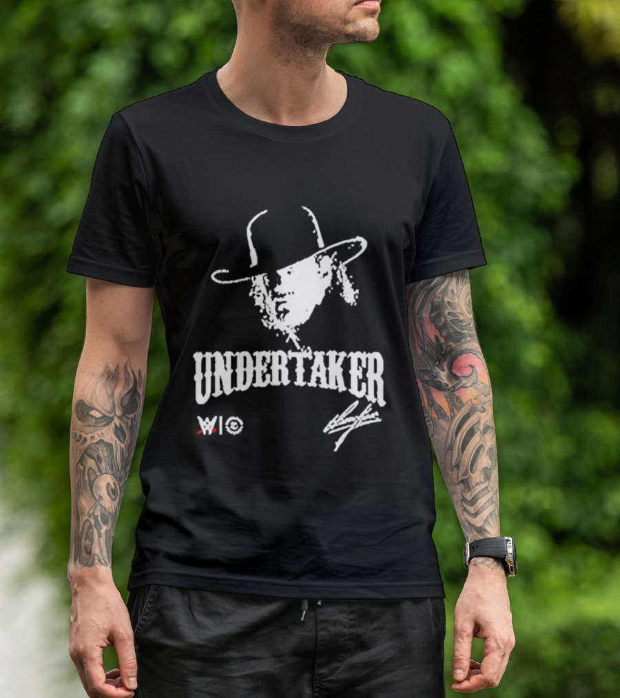 Undertaker WWE Hat Icon With Signature T-Shirt