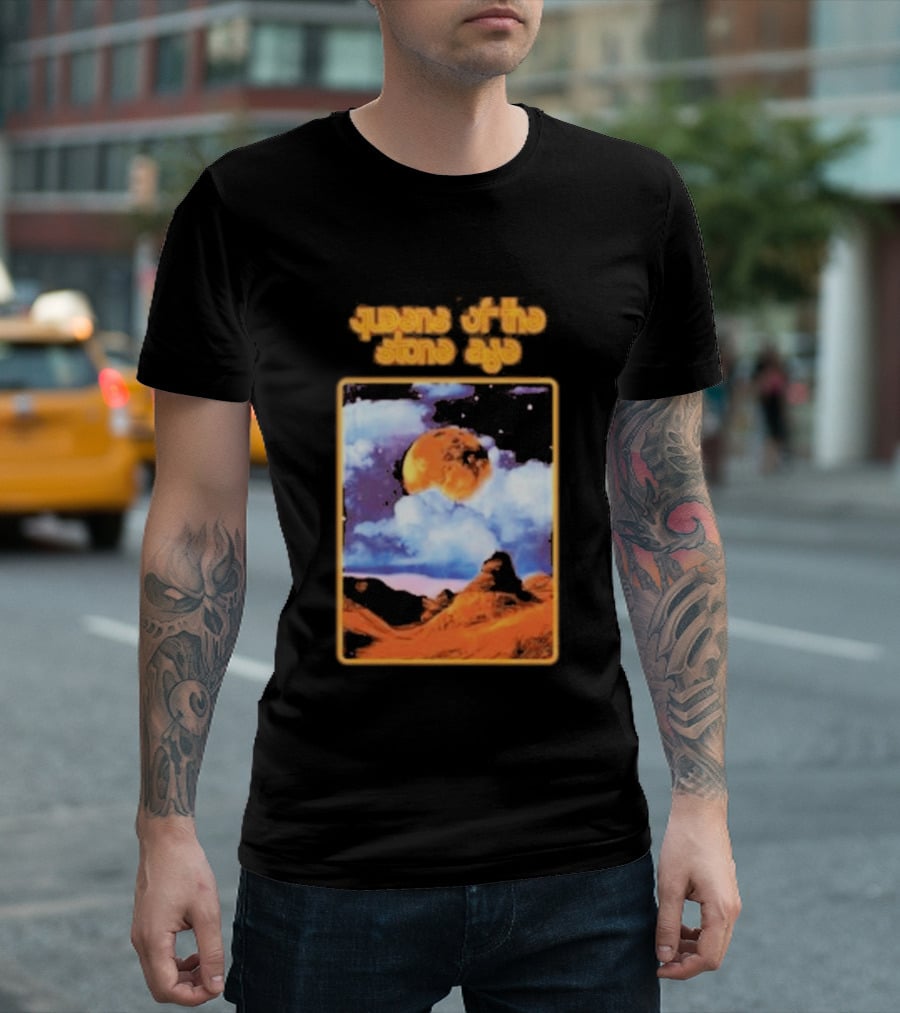 Queens Of The Stone Age Cosmic Moon Scene T-Shirt