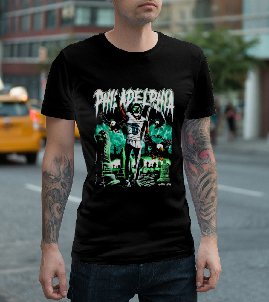 Philadelphia Eagles Smitty Graveyard Death Eagle T-Shirt