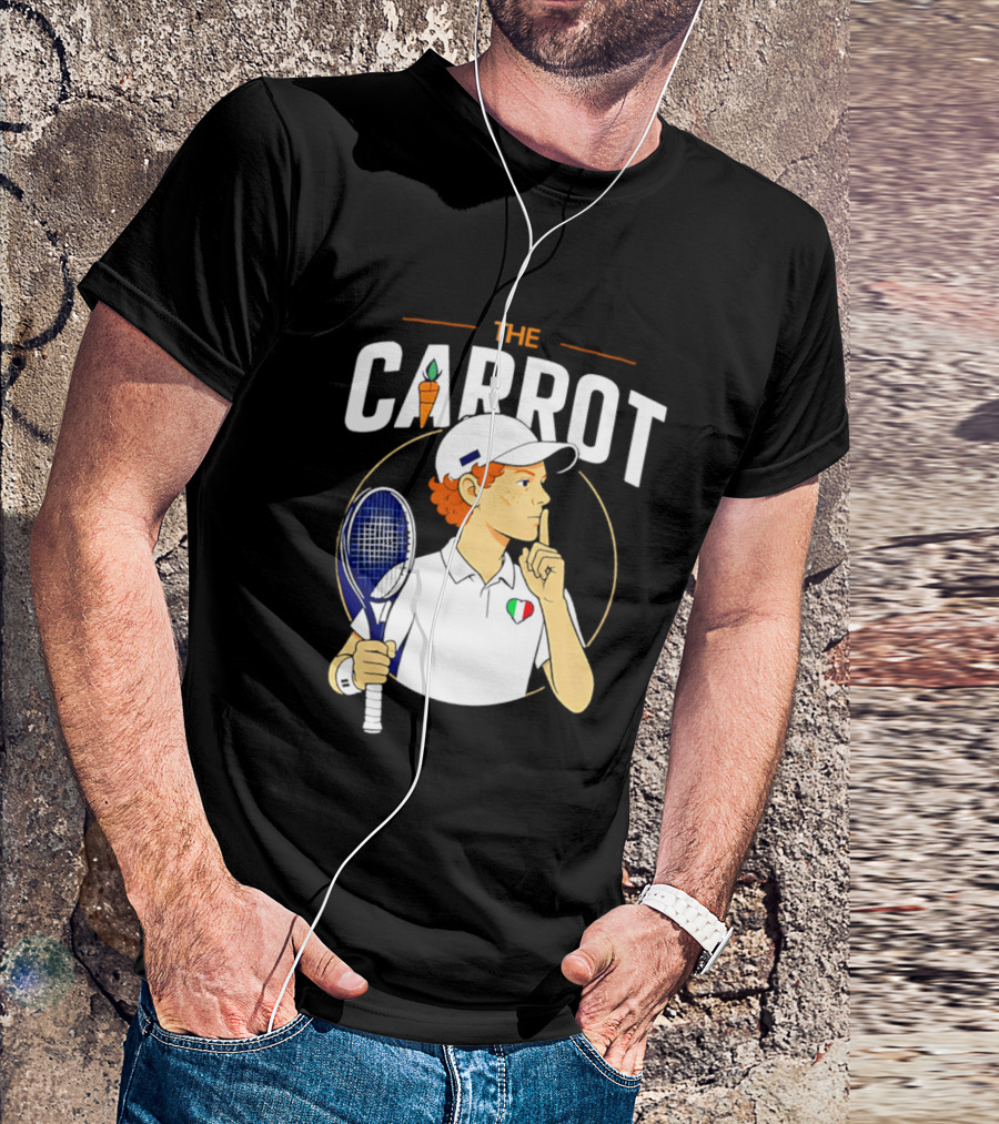 The Carrot Tennis Player Italian Flag T-Shirt