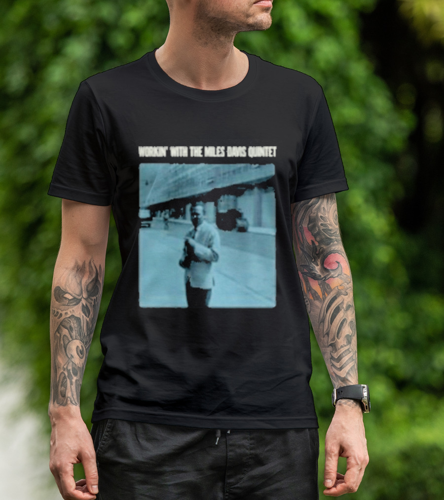 Workin' Miles Davis Quintet Blue Album Cover Streetscape T-Shirt