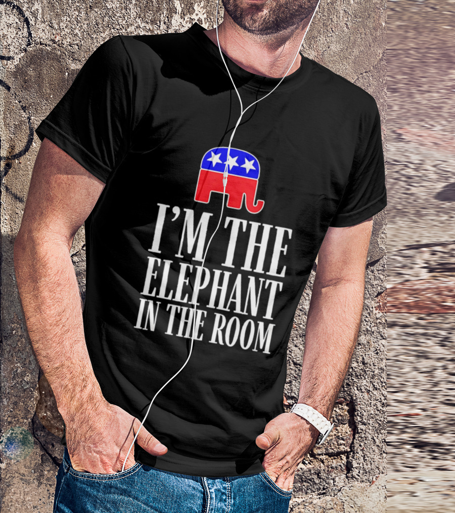 I'm The Elephant In The Room Republican Party Symbol Stars T-Shirt