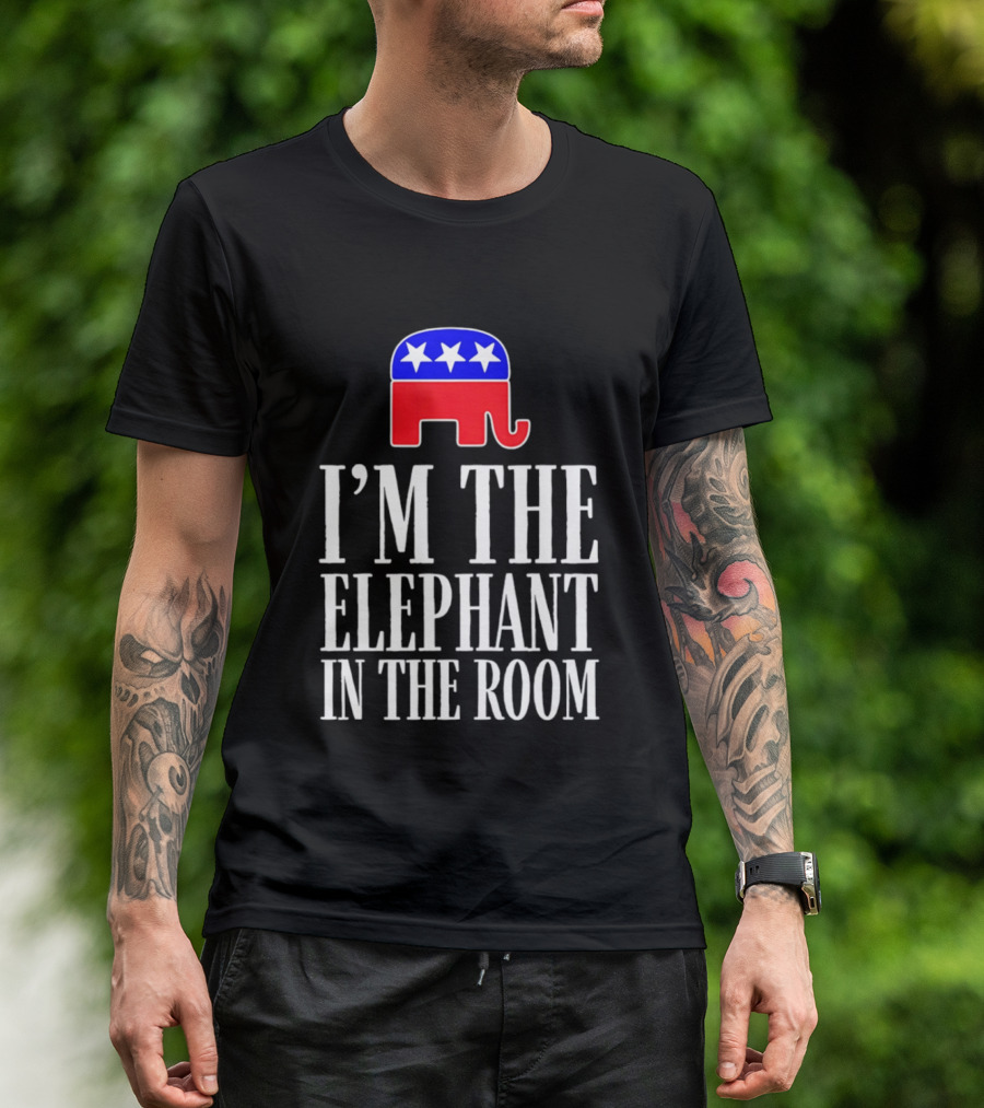 I'm The Elephant In The Room Republican Party Symbol Stars T-Shirt