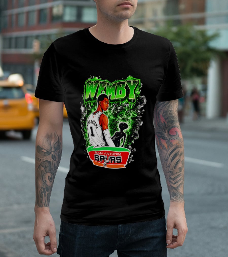 Wemby Victor Wembanyama San Antonio Spurs Alien T-Shirt