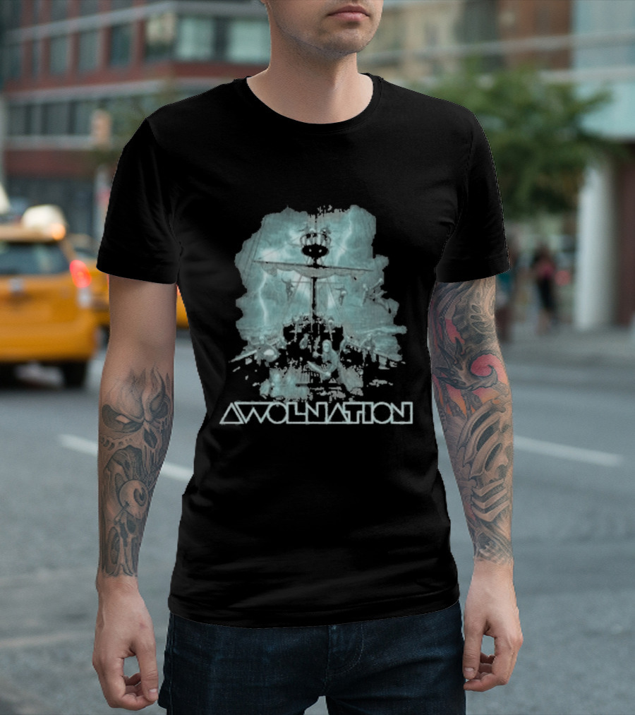 Awolnation Shiprocked Ocean Adventure Skull T-Shirt