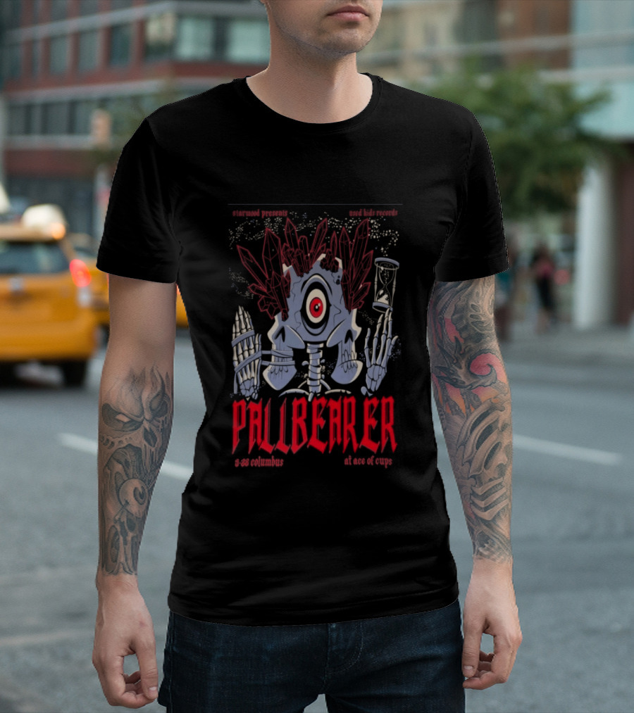 Pallbearer Ace Of Cups Columbus May 28 2026 Skeleton Eye Hourglass T-Shirt