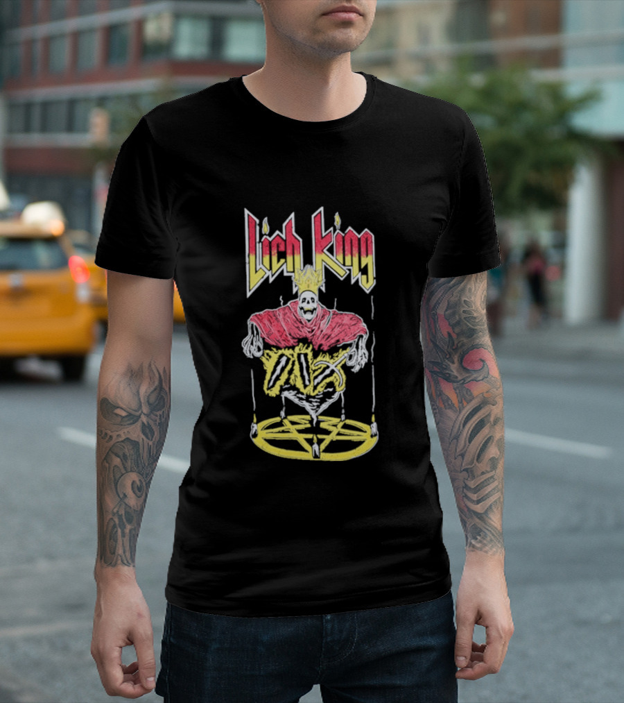 Lich King Impericon Sabbath Pentagram Skull Crown T-Shirt
