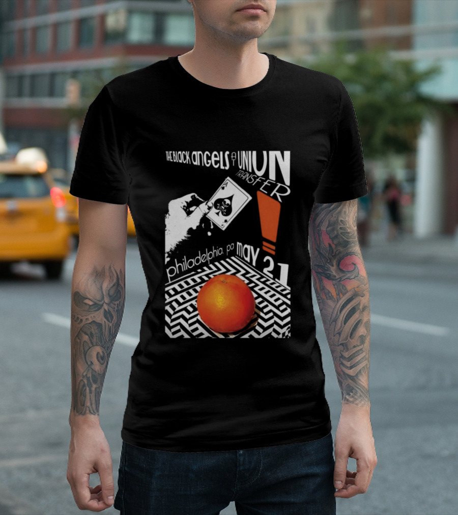 The Black Angels Union Transfer Philadelphia PA May 21 Orange T-Shirt