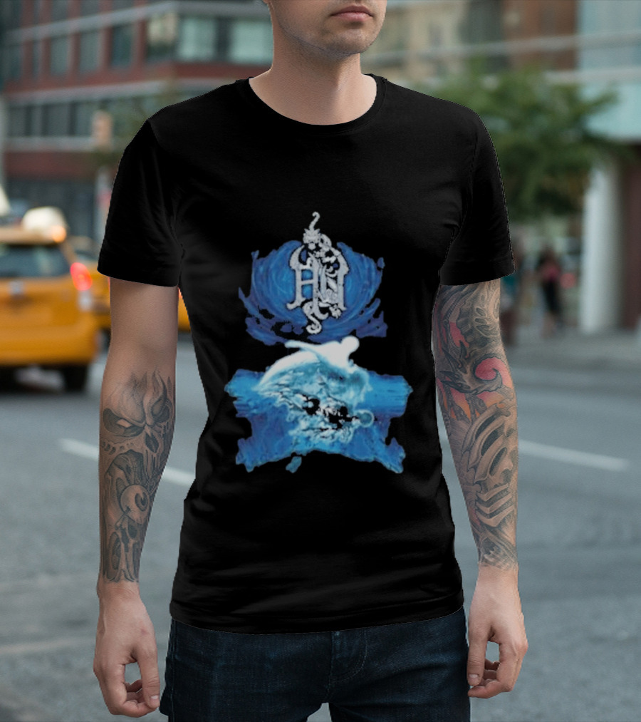 The Hu Hun Album HN Iconic Blue Artistic Wave T-Shirt