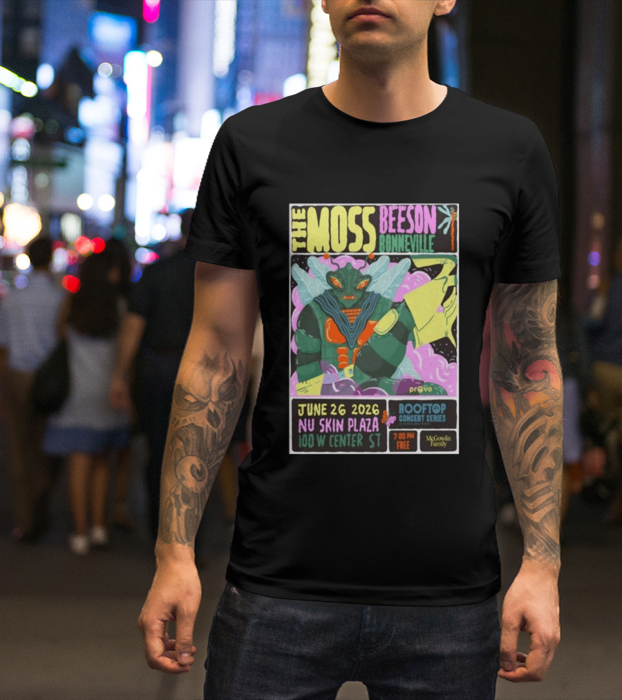 The Moss Beeson Bonneville Nu Skin Plaza Provo Rooftop Concert Series June 26 2026 T-Shirt