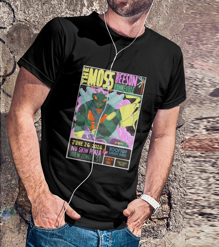 The Moss Beeson Bonneville Nu Skin Plaza Provo Rooftop Concert Series June 26 2026 T-Shirt