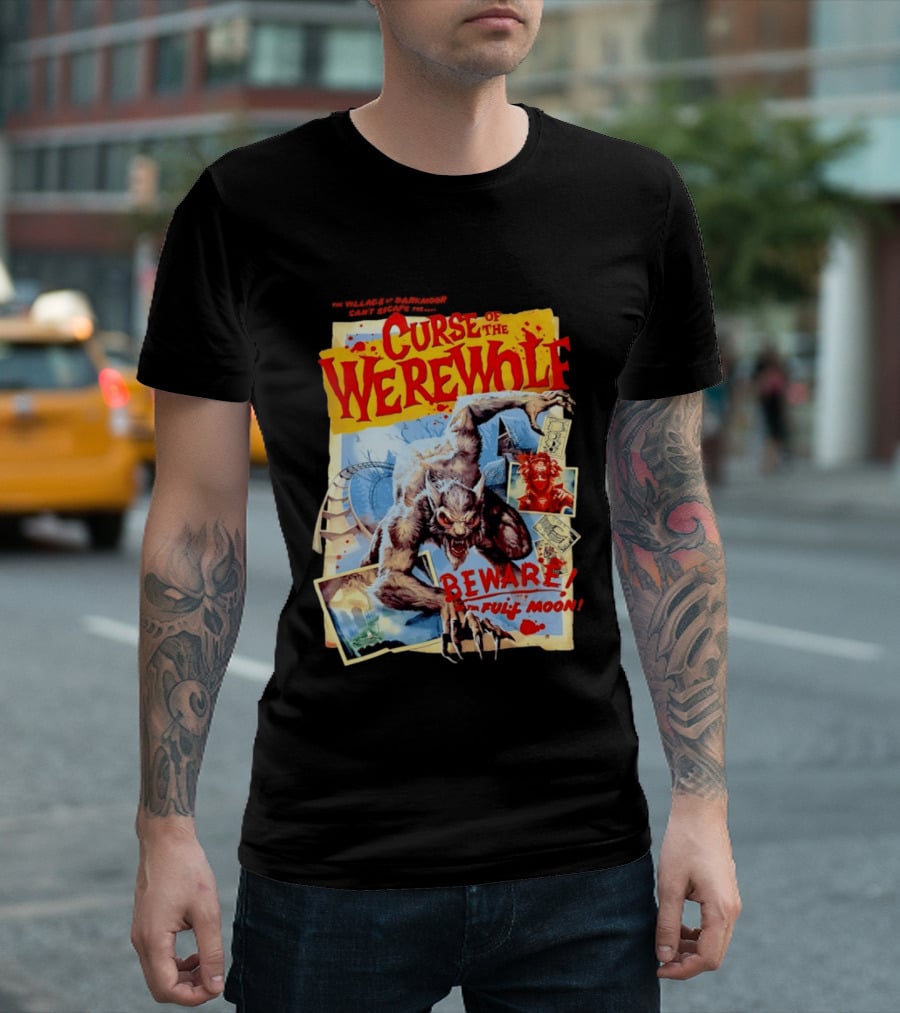 Curse Of The Werewolf Beware Full Moon Monster Attack T-Shirt